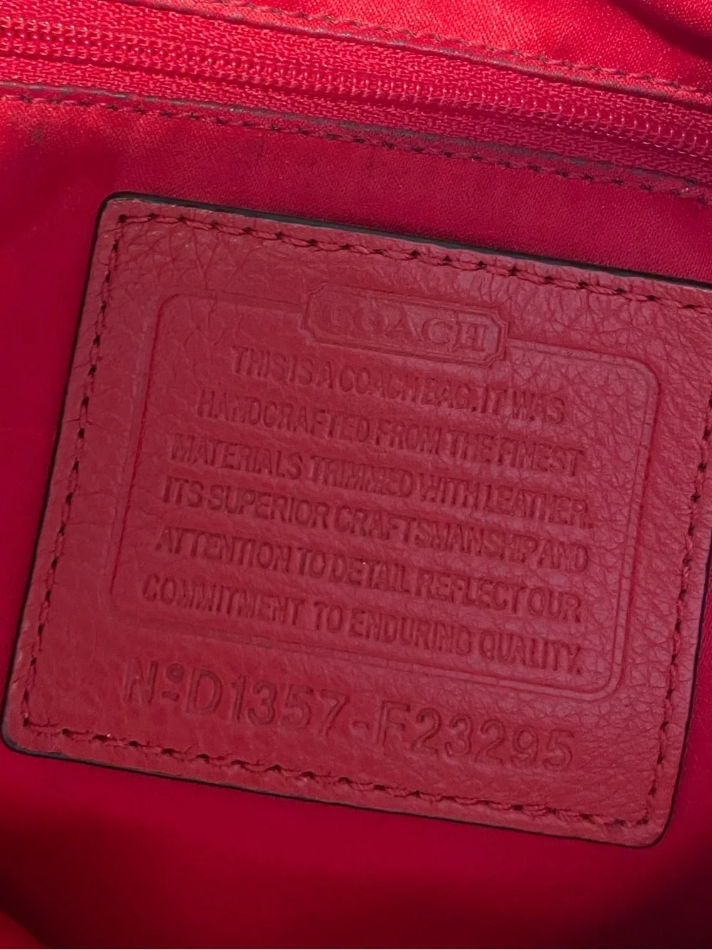 🔥 Coach Signature Jacquard Gallery Tote F23295 Red Leather Y2K